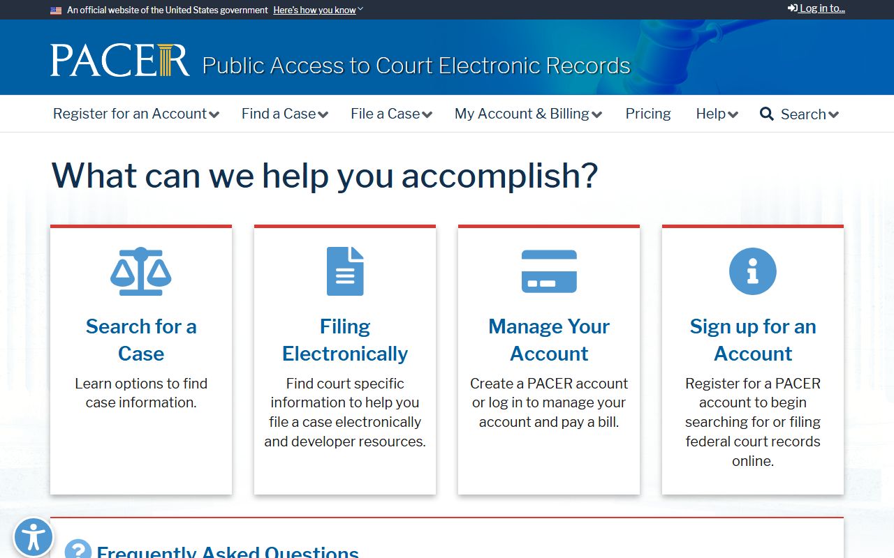 Montgomery County Circuit Court PACER federal case access